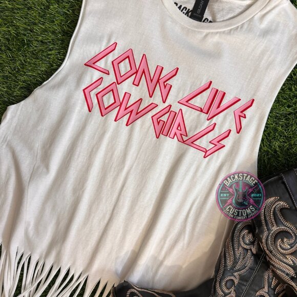 Long Live Cowgirls Fringe Muscle Tank - Picture 3 of 5